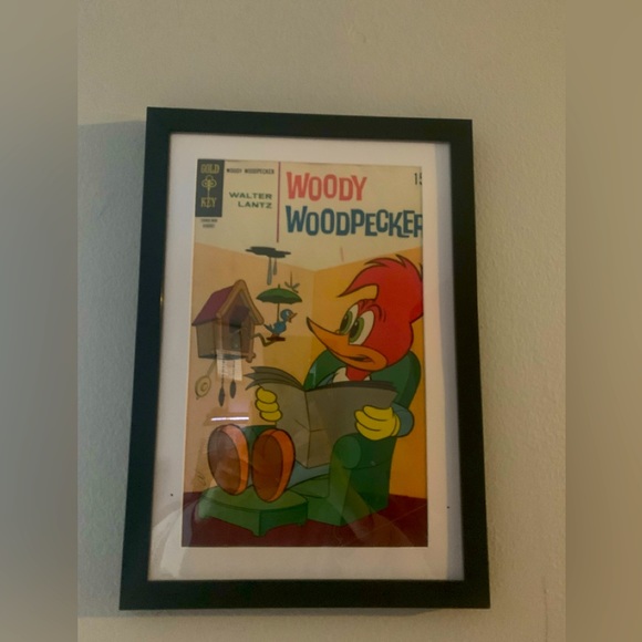 Vintage Woody Woodpecker Framed Comic Book Art - Picture 1 of 1